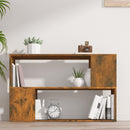 bogreol 100x24x63 cm konstrueret træ røget egetræsfarve