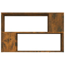 bogreol 100x24x63 cm konstrueret træ røget egetræsfarve