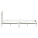 sengeramme 135x190 cm dobbelt massivt træ hvid