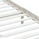 sengeramme 135x190 cm dobbelt massivt træ hvid