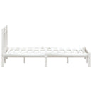 sengeramme 140x190 cm massivt fyrretræ hvid