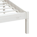 sengeramme 140x190 cm massivt fyrretræ hvid