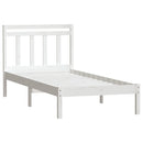 sengeramme 100x200 cm massivt fyrretræ hvid
