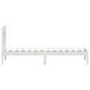 sengeramme 100x200 cm massivt fyrretræ hvid