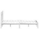 sengeramme 140x200 cm massivt fyrretræ hvid