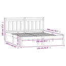 sengeramme 150x200 cm King Size massivt træ