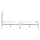 sengeramme 150x200 cm King Size massivt træ hvid