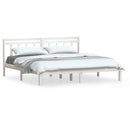sengeramme 160x200 cm King Size massivt fyrretræ hvid