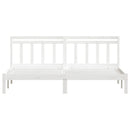 sengeramme 160x200 cm King Size massivt fyrretræ hvid