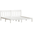 sengeramme 180x200 cm Super King massivt træ hvid