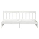 sengeramme 180x200 cm Super King massivt træ hvid