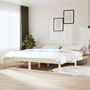 sengeramme 180x200 cm Super King massivt træ hvid