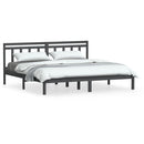 sengeramme 200x200 cm massivt fyrretræ grå