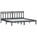 sengeramme 200x200 cm massivt fyrretræ grå