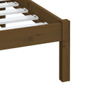 sengeramme 200x200 cm massivt fyrretræ gyldenbrun
