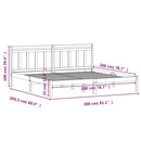 sengeramme 200x200 cm massivt fyrretræ gyldenbrun