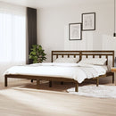 sengeramme 200x200 cm massivt fyrretræ gyldenbrun