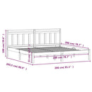 sengeramme 200x200 cm massivt fyrretræ sort