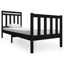 sengeramme 75x190 cm Small Single massivt træ sort