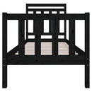 sengeramme 75x190 cm Small Single massivt træ sort