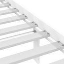sengeramme uden madras 75x190 cm massivt fyrretræ hvid