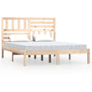 sengeramme uden madras 120x190 cm massivt fyrretræ
