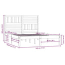 sengeramme 140x190 cm massivt fyrretræ