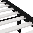 sengeramme 140x190 cm massivt fyrretræ sort