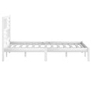 sengeramme 120x200 cm massivt fyrretræ hvid