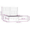 sengeramme 160x200 cm massivt fyrretræ