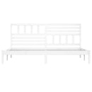 sengeramme 200x200 cm massivt fyrretræ hvid