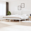 sengeramme 200x200 cm massivt fyrretræ hvid