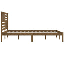 sengeramme 200x200 cm massivt fyrretræ gyldenbrun