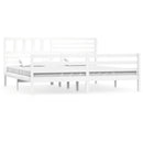 sengeramme 200x200 cm massivt træ hvid