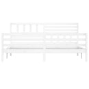 sengeramme 200x200 cm massivt træ hvid