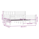 sengeramme 200x200 cm massivt træ hvid