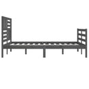 sengeramme 200x200 cm massivt træ grå