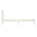 sengeramme 90x190 cm Single massivt træ hvid