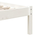 sengeramme 90x190 cm Single massivt træ hvid