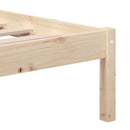 sengeramme 135x190 cm dobbelt massivt træ