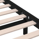 sengeramme 140x190 cm massivt fyrretræ sort