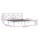 sengeramme 140x190 cm massivt fyrretræ sort