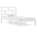 sengeramme 90x200 cm massivt fyrretræ hvid