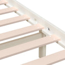 sengeramme 140x200 cm massivt fyrretræ hvid