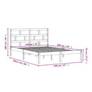sengeramme 140x200 cm massivt fyrretræ hvid