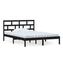sengeramme 150x200 cm King Size massivt træ sort