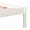 sengeramme 160x200 cm King Size massivt træ hvid
