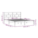 sengeramme 160x200 cm King Size massivt træ hvid