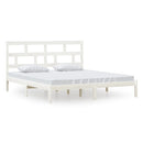 sengeramme 180x200 cm Super King massivt træ hvid