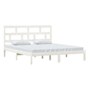 sengeramme 180x200 cm Super King massivt træ hvid